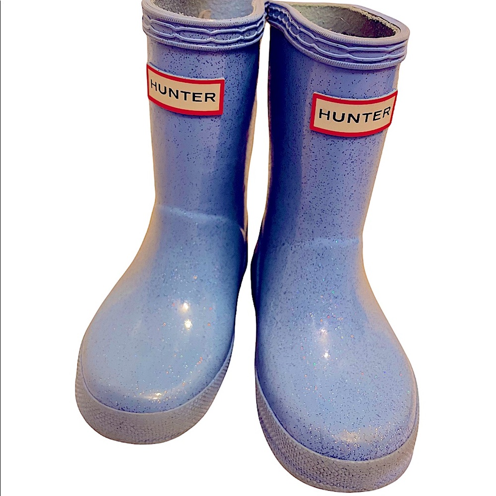Hunter Kids Boots in Blue Glitter 6 on bottom
